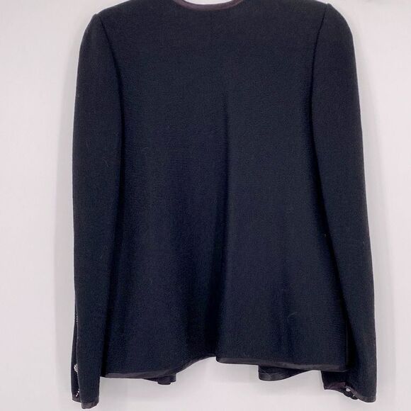 EL Ana Occasion Evening  Studded Embellished Jacket Rhinestone Buttons Black M - Picture 3 of 14